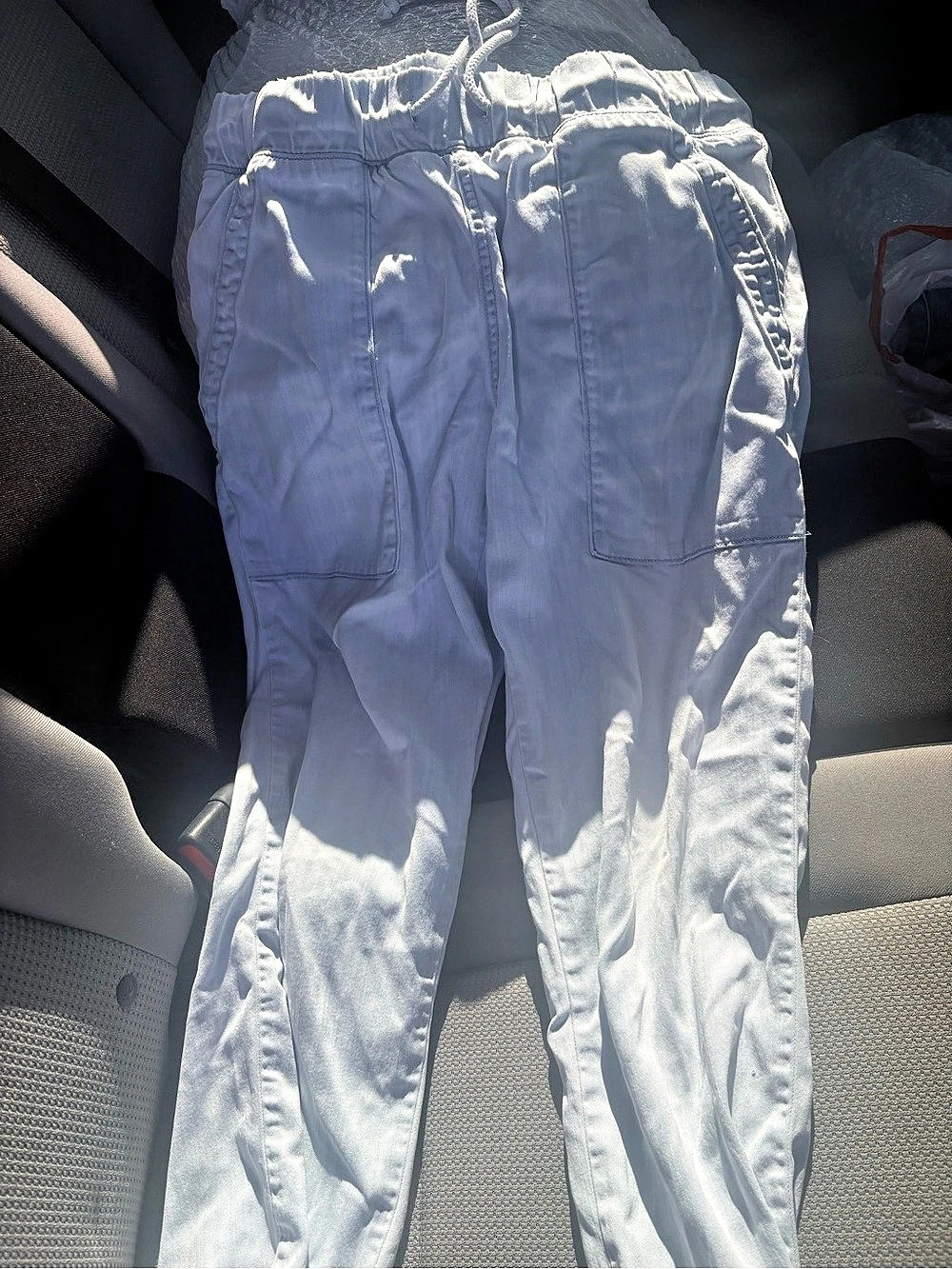 bella dahl Pocket Jogger Pants in White wash blue Size Small